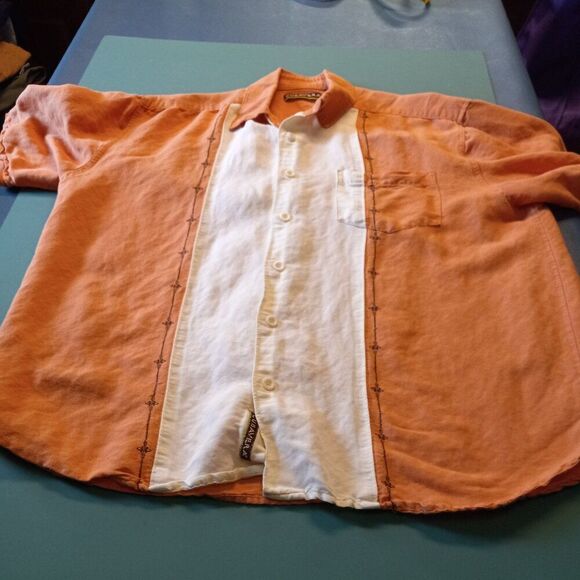 Cubavera L Men's Button Down Short Sleeve Lightweight Collared Shirt - Picture 2 of 7